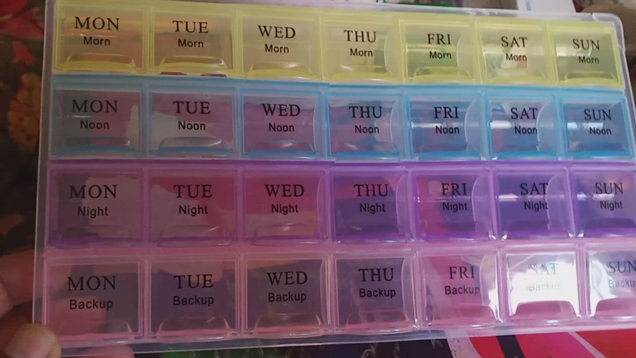 INKULTURE Pill Medicine Organizer Reminder Storage Box 14 Days or 2 Weeks, Plastic